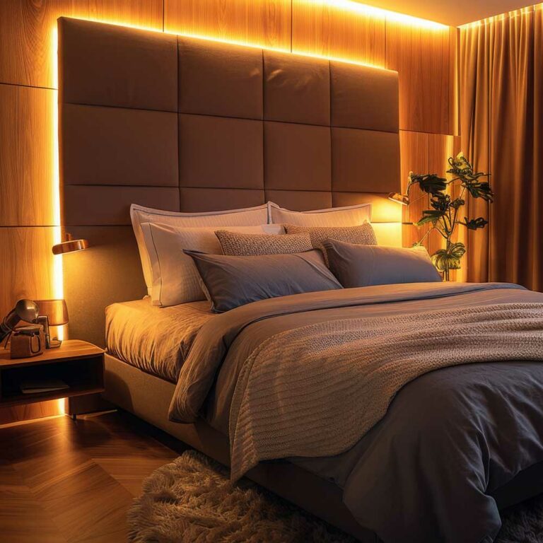 송도 인테리어 업체 루바티가 디자인한 호텔식 침실 모습