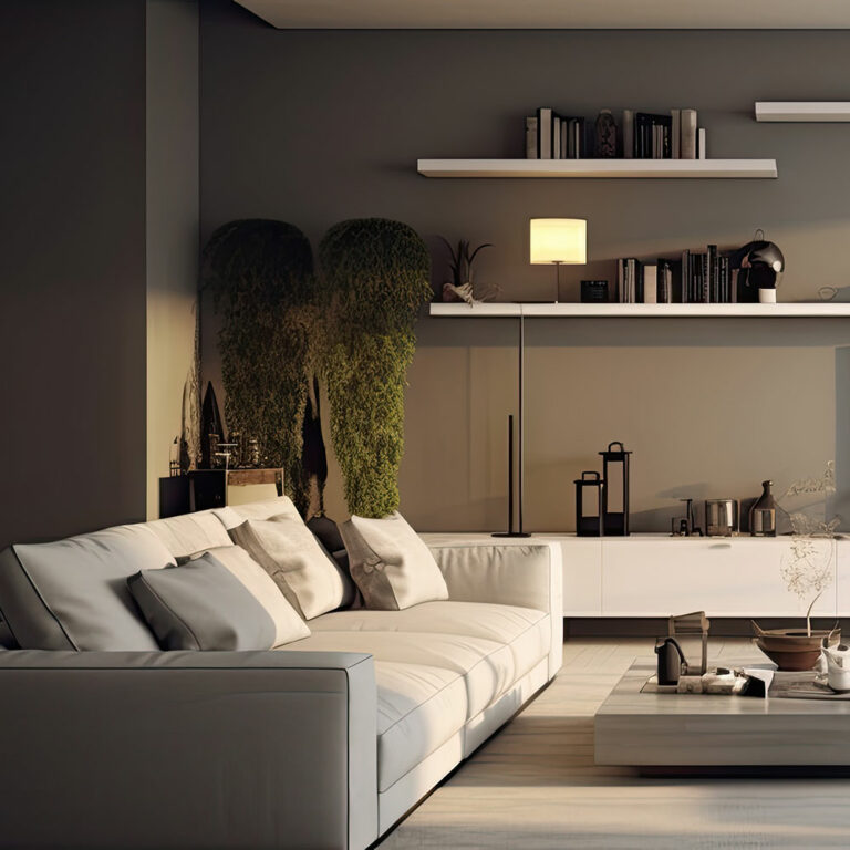 안산 인테리어 업체가 시공한 거실 모습