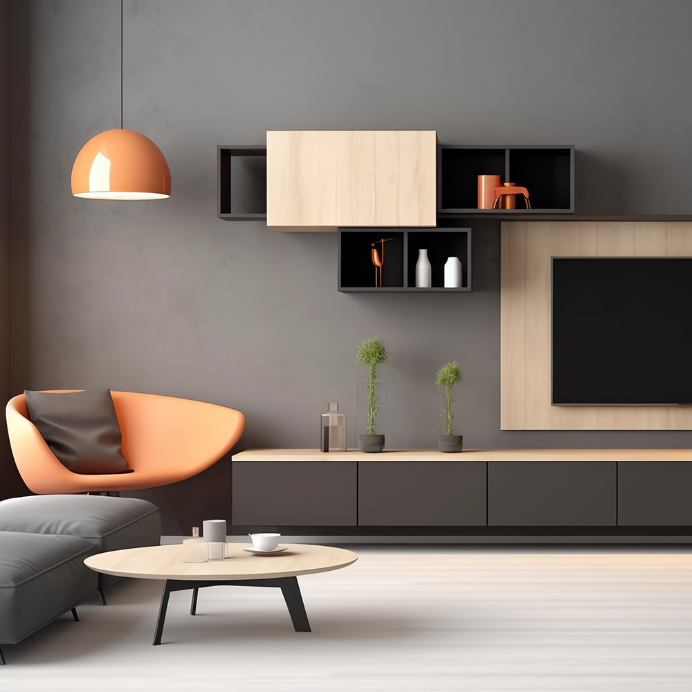 인천 인테리어 업체 루바티가 시공한 거실 모습